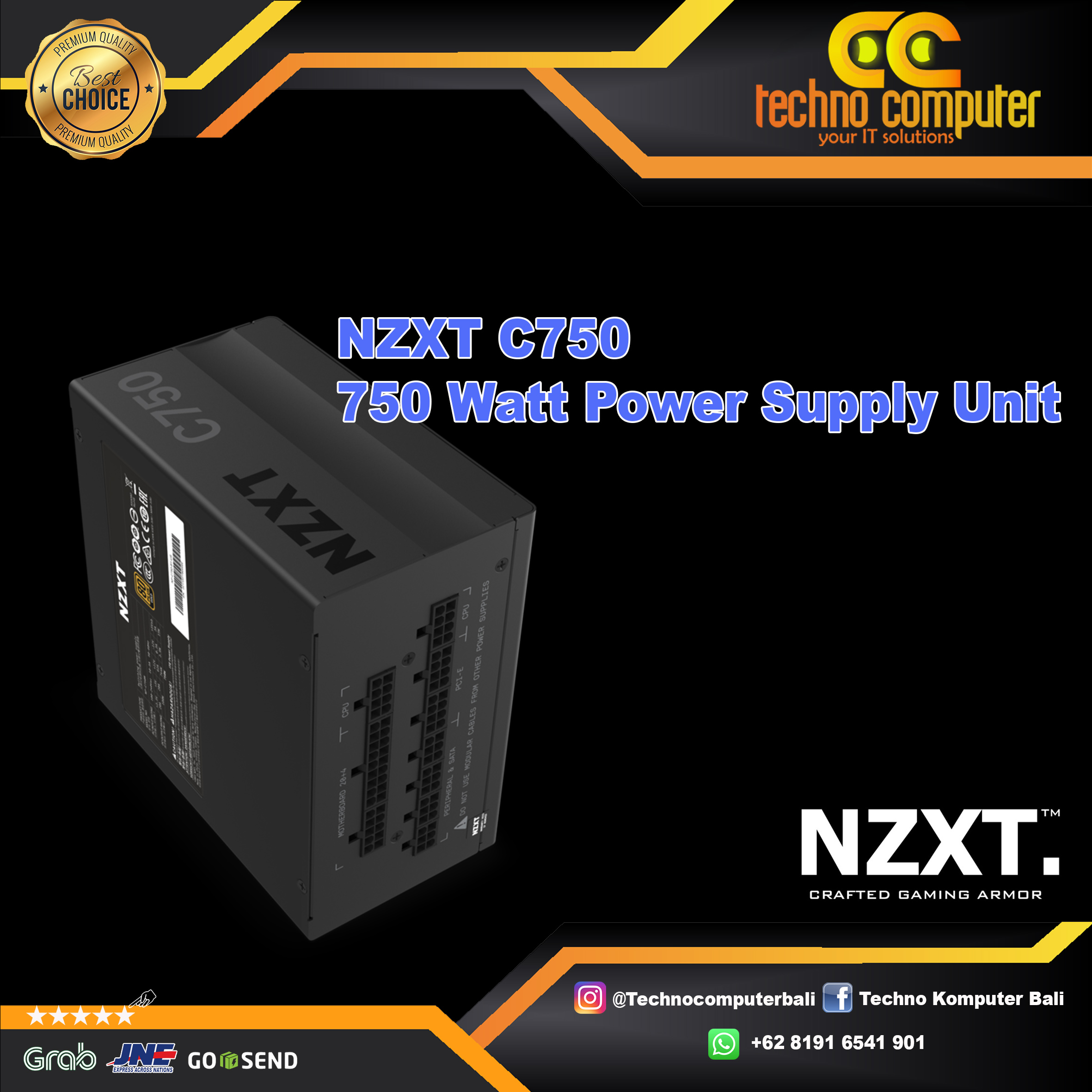 NZXT C Series C750 750W 80+ Gold - Full Modular