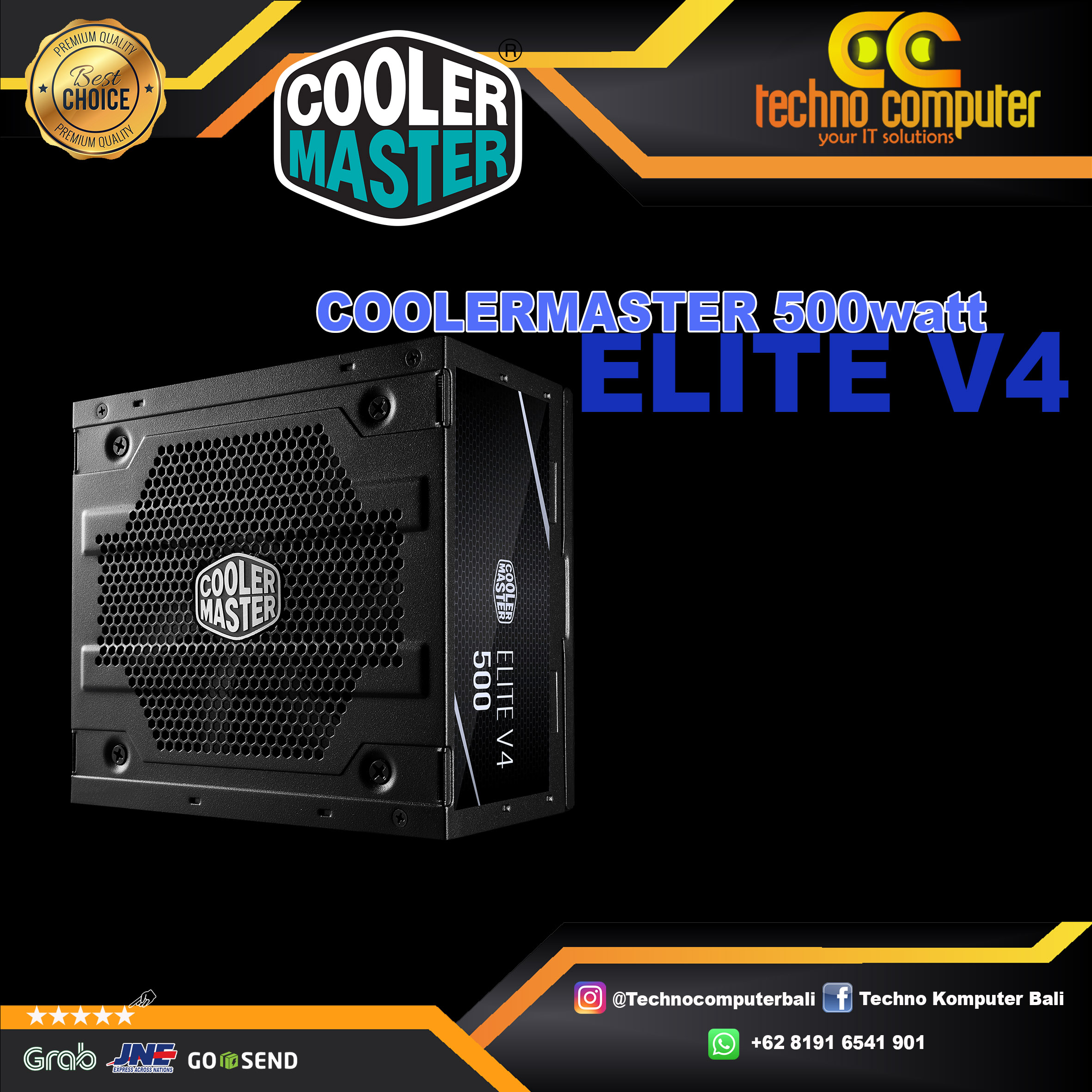COOLERMASTER ELITE V4-500 500W 80+ White (230v) - Non Modular