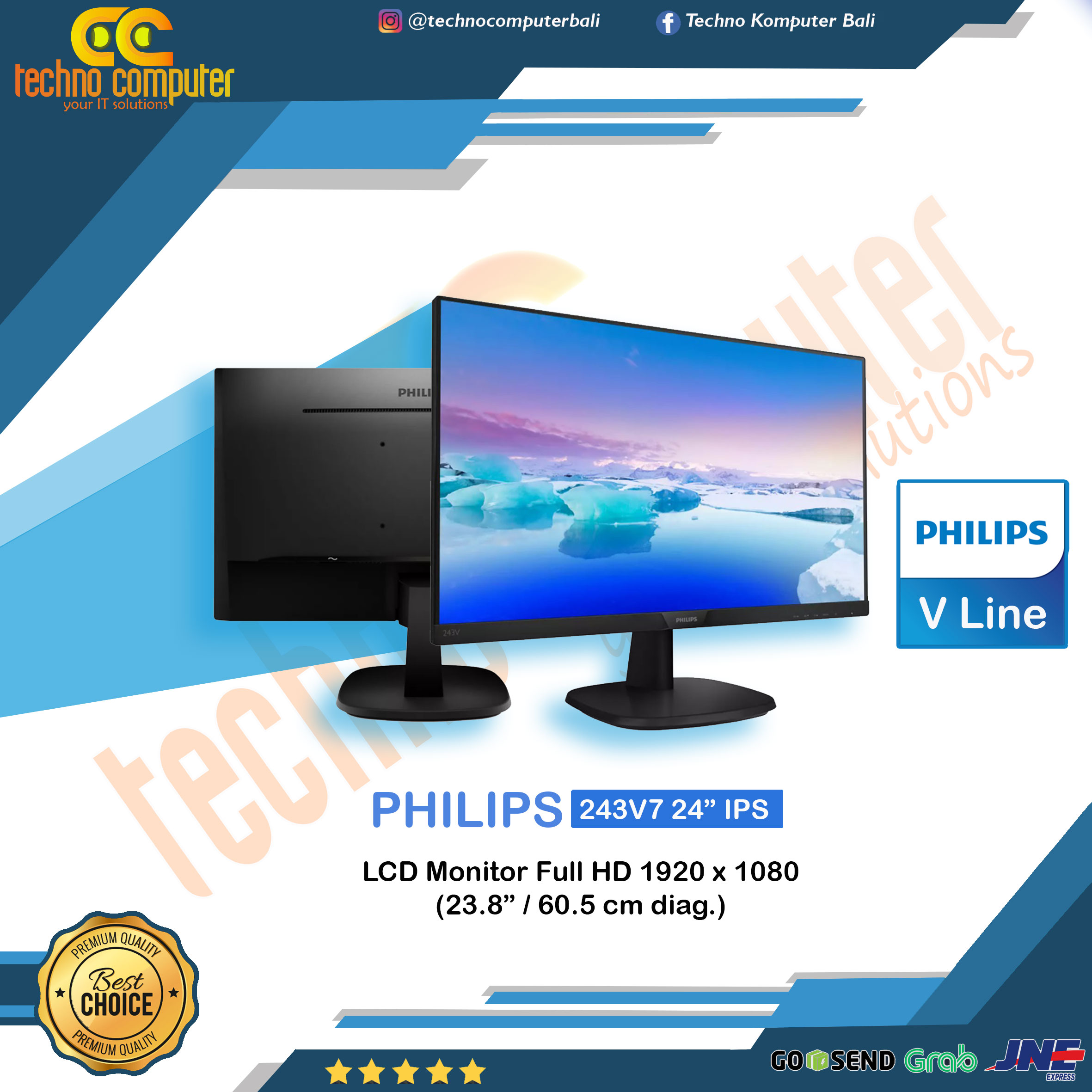 PHILIPS 243V7 24inch IPS Full HD 75hz 
