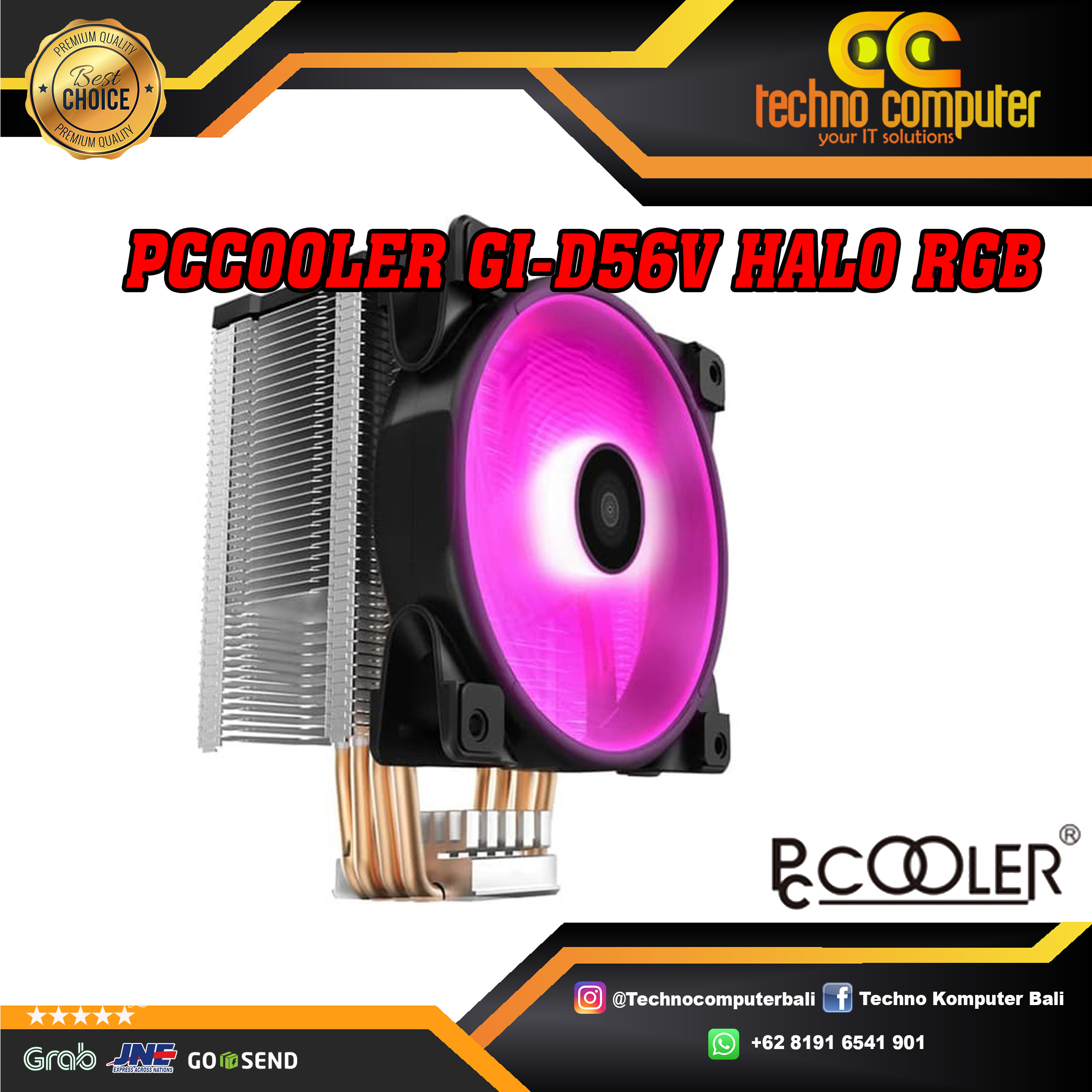 PCCOOLER GI-D56V HALO RGB - CPU Cooler - 120mm Air Cooler