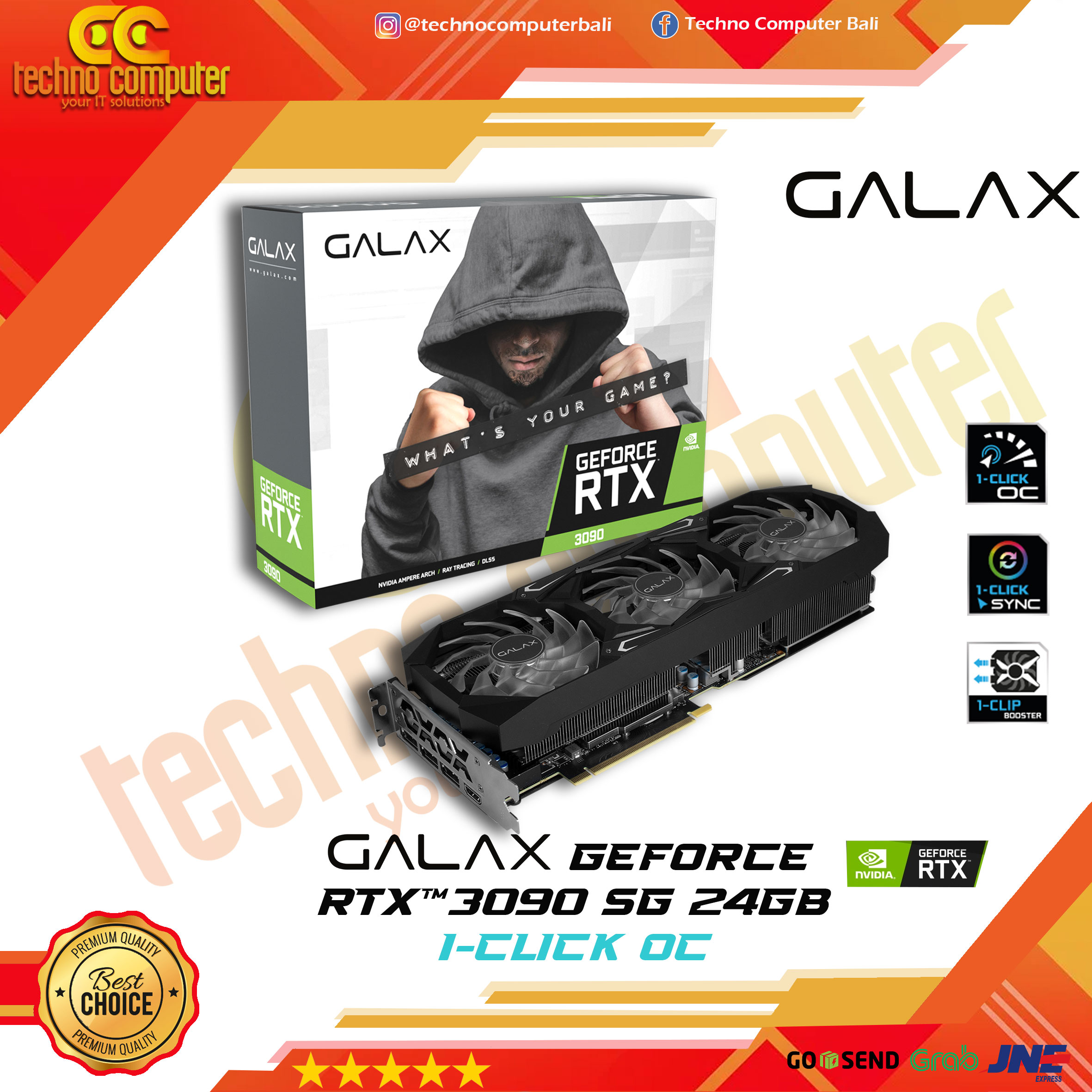GALAX NVIDIA GeForce RTX 3090 SG (1-CLICK OC) 24GB GDDR6X
