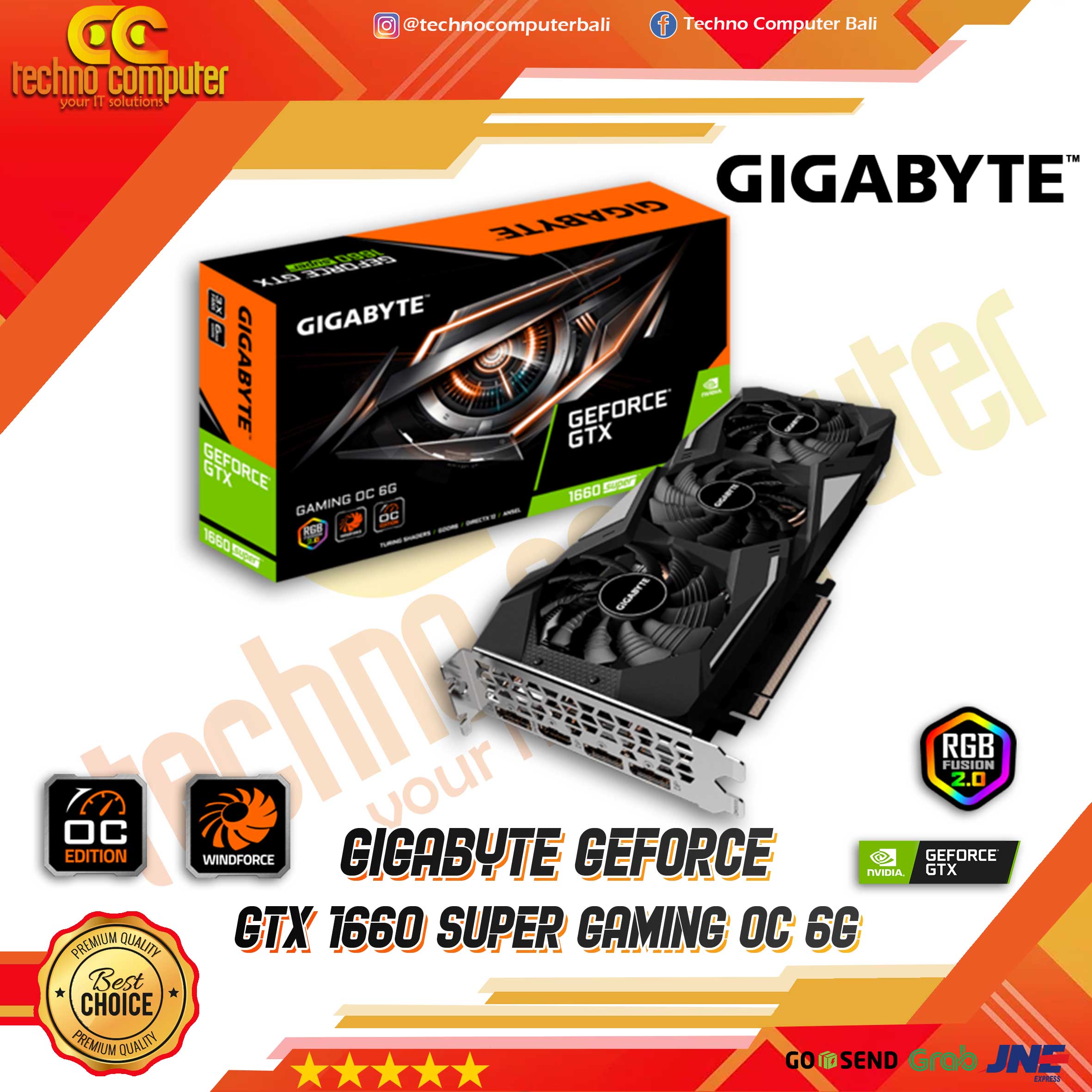GIGABYTE NVIDIA GeForce GTX 1660 Super GAMING OC 6GB GDDR6