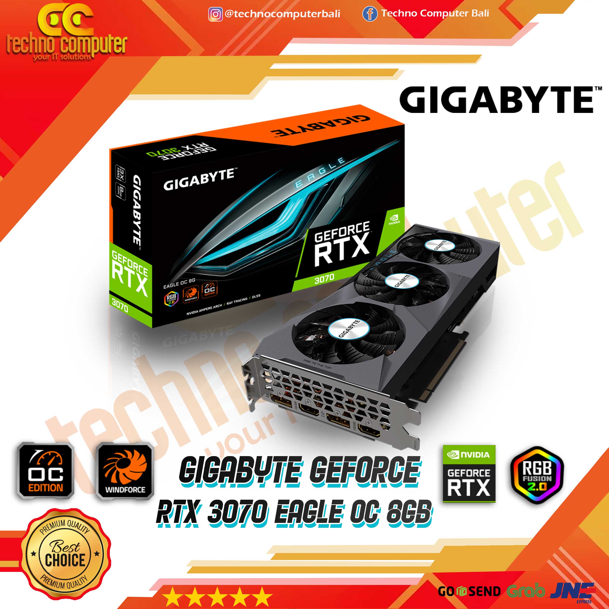 GIGABYTE NVIDIA GeForce RTX 3070 EAGLE OC 8GB GDDR6