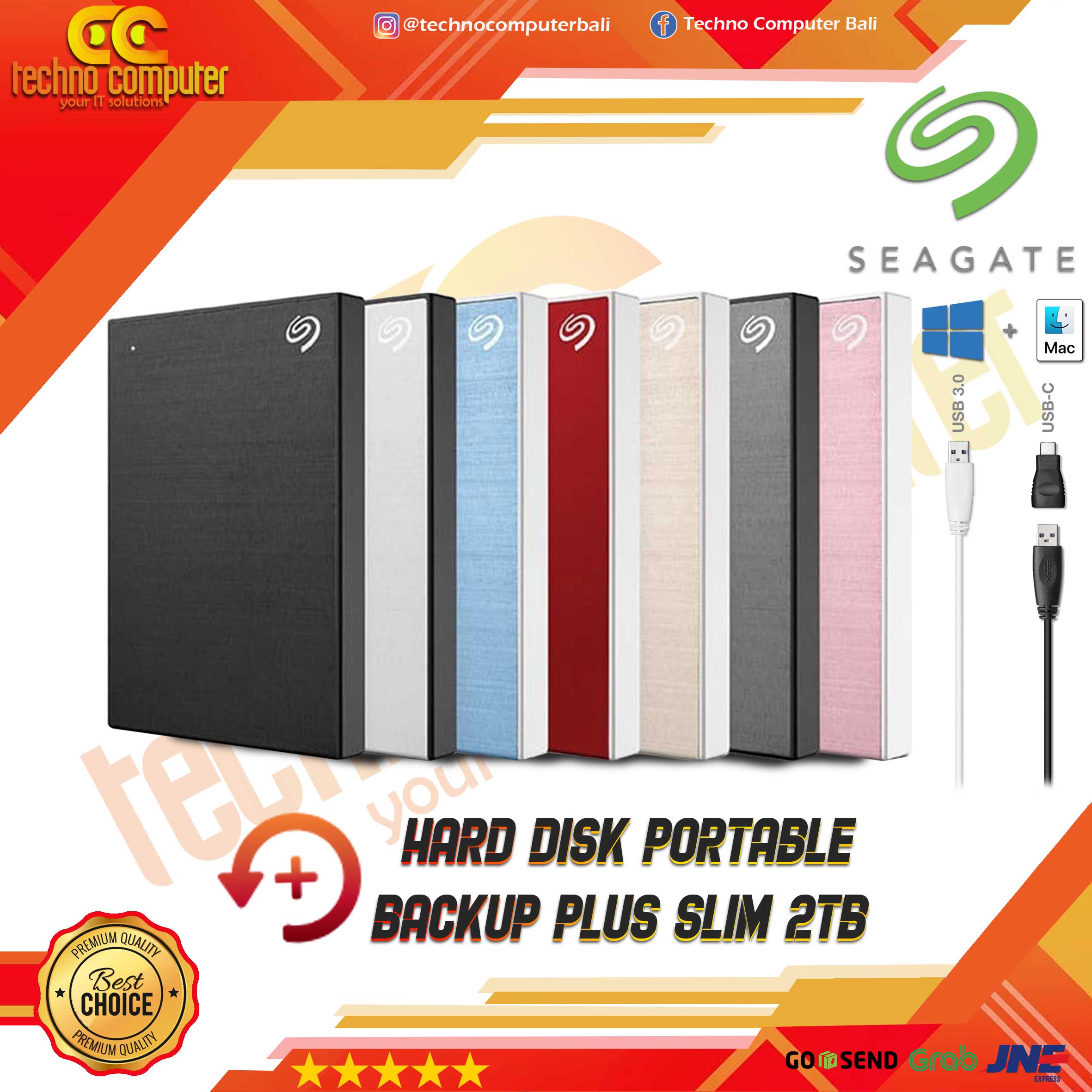 HDD EXTERNAL 2.5 inch SEAGATE Backup Plus Slim 2TB