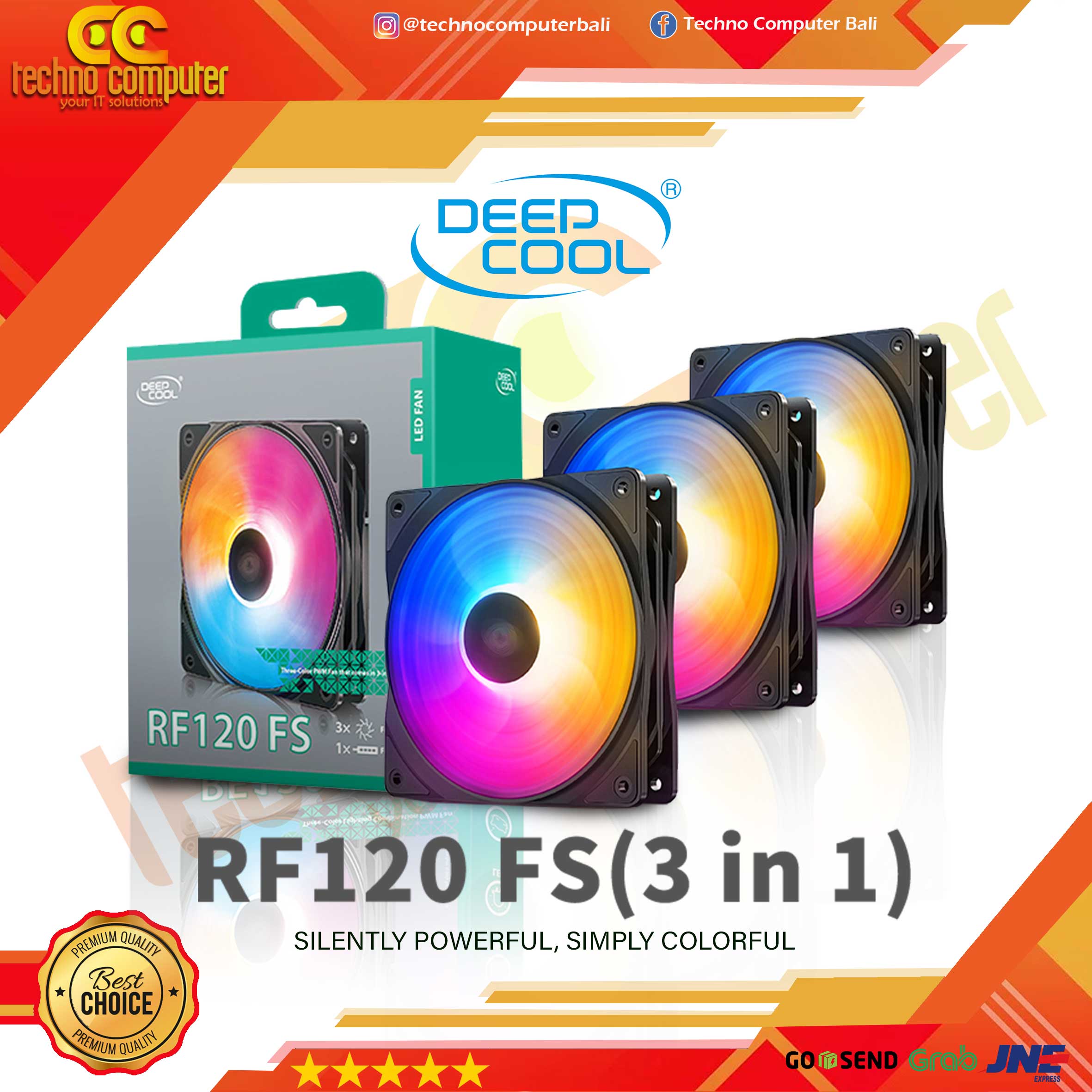 FAN CASING DEEPCOOL RF120FS - 3IN1 RGB