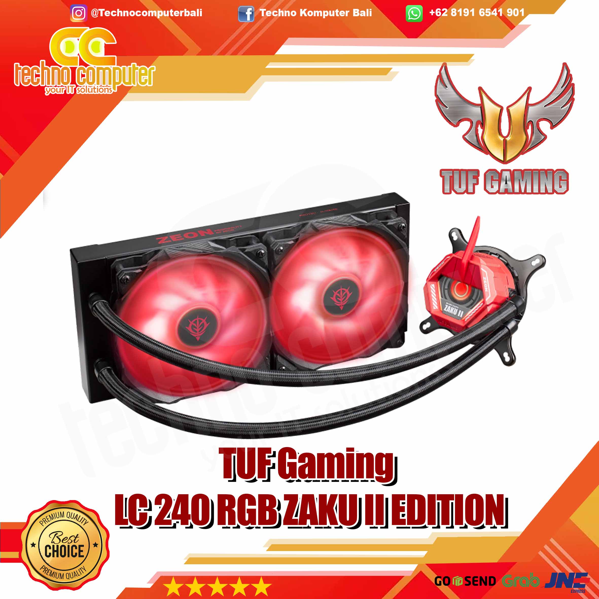 ASUS TUF GAMING LC 240 RGB ZAKU II Edition - CPU Cooler - 240mm AIO Liquid Cooler