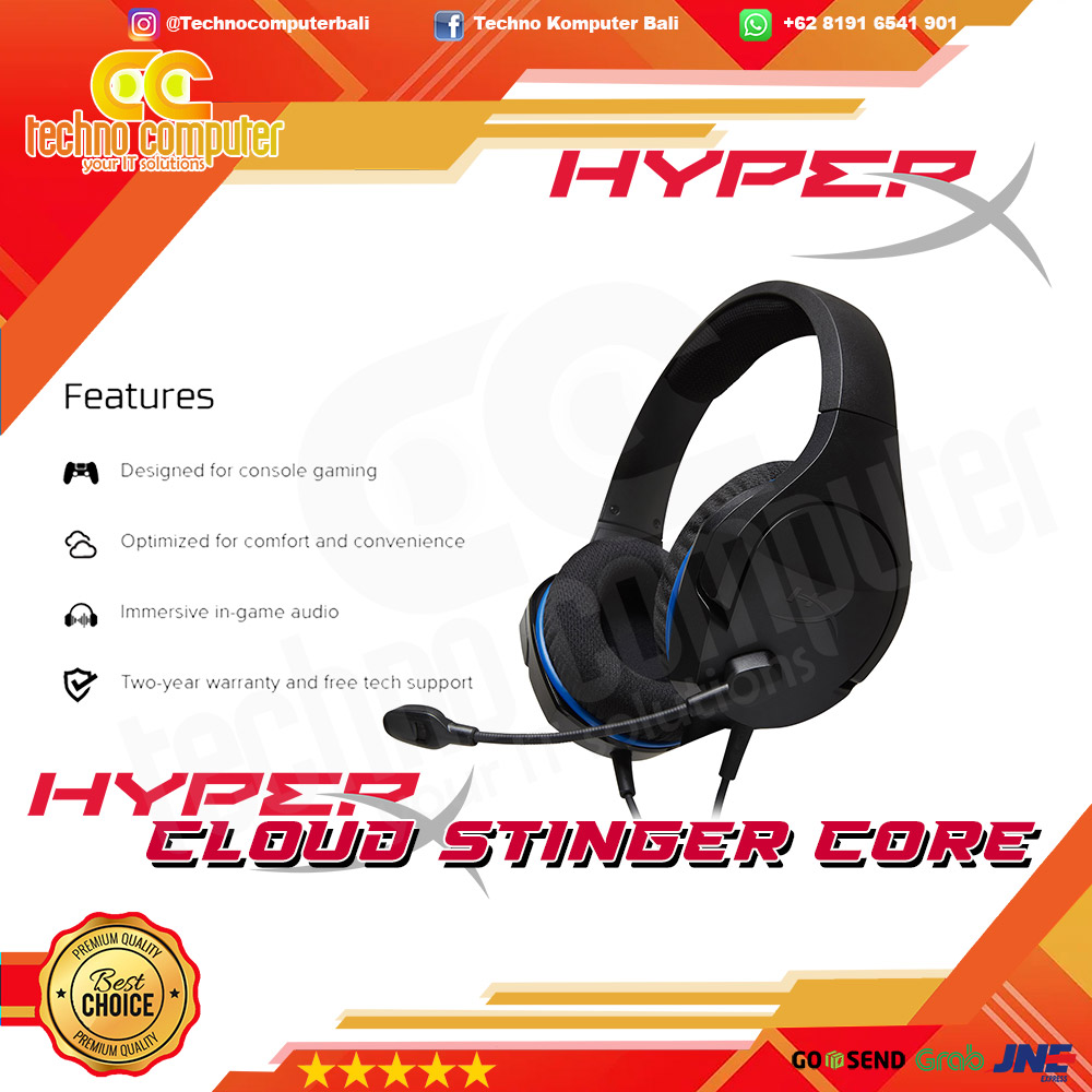 HEADSET HYPERX CLOUD STINGER CORE (HX-HSCSC-BK) - Gaming Headset