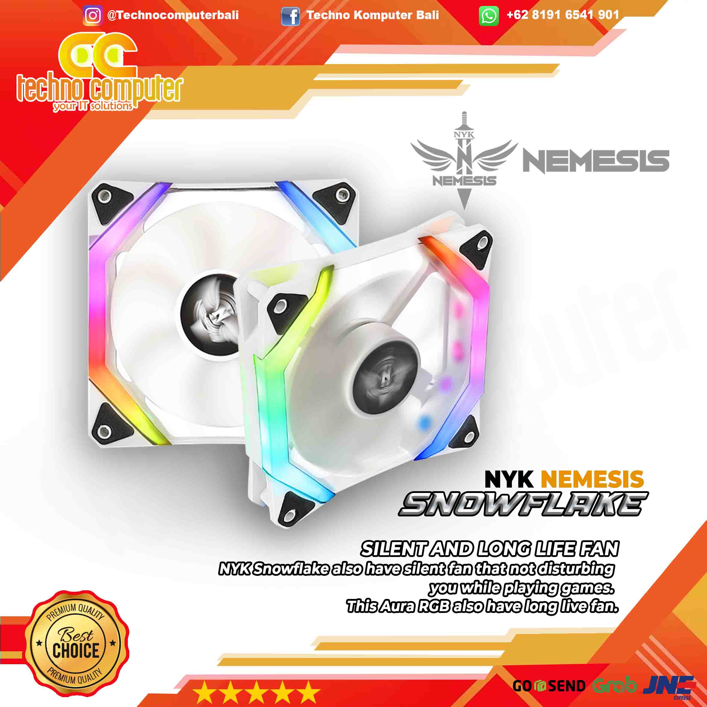 FAN CASING NYK RGB SNOWFLAKE 120mm