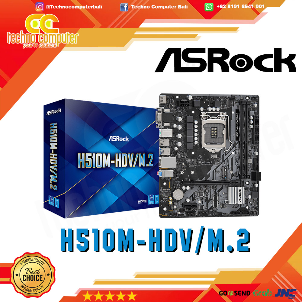 ASROCK H510M-HDV/M.2 - mATX, LGA1200, H510, DDR4