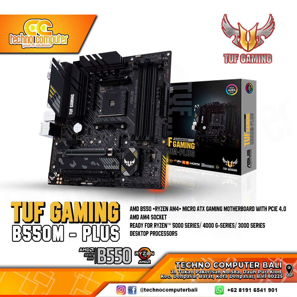 ASUS TUF GAMING B550M PLUS - mATX, AM4, B550, DDR4
