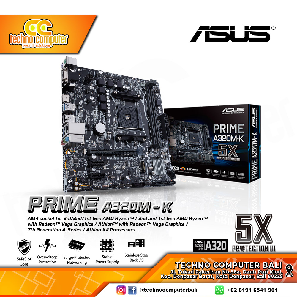 ASUS PRIME A320M-K - mATX, AM4, A320, DDR4