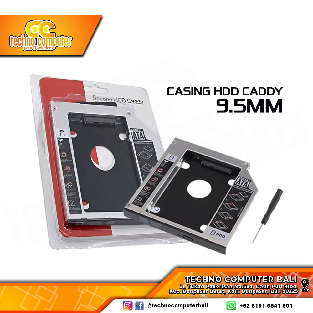 HDD SSD Caddy 9.5mm SATA Slot DVD