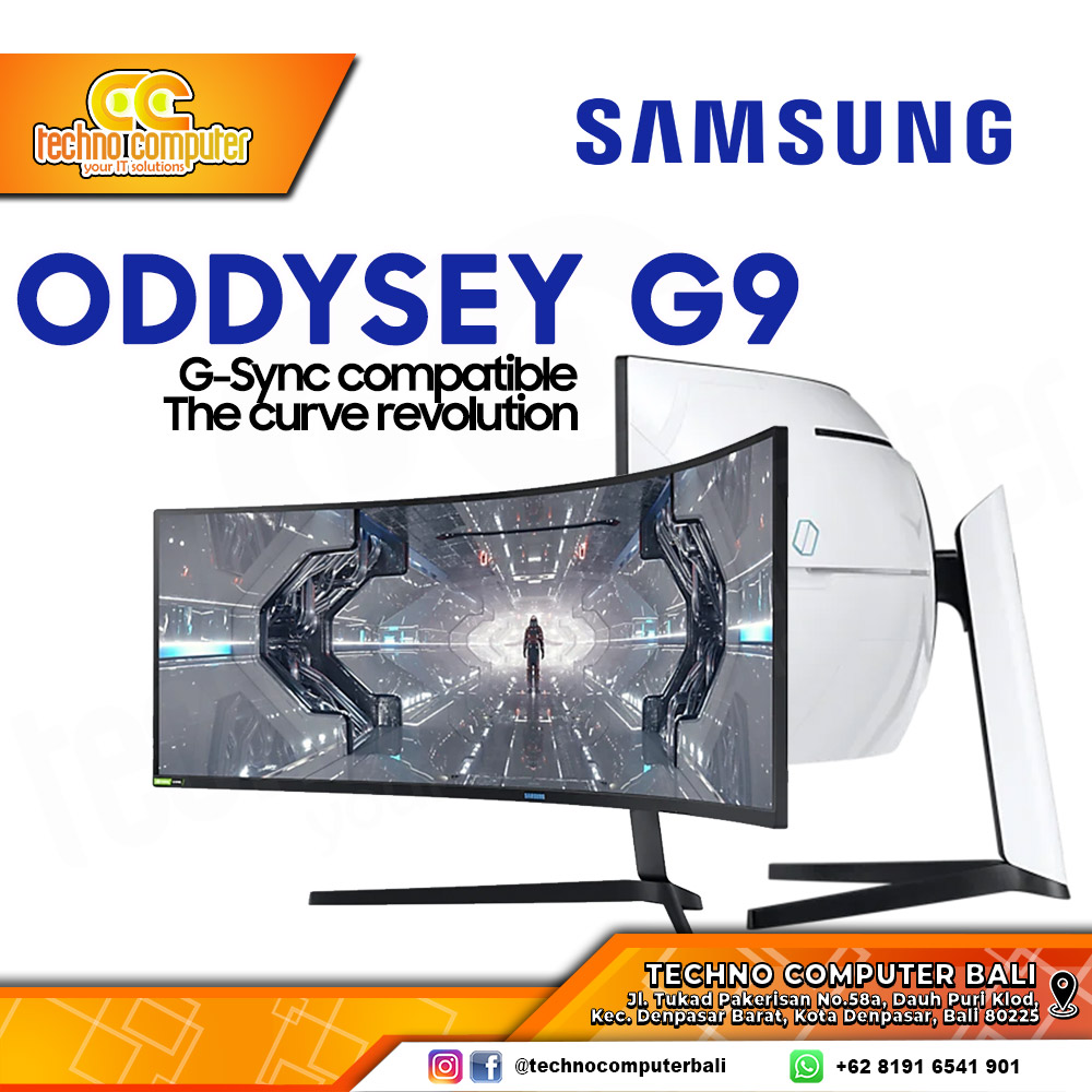 SAMSUNG ODYSSEY G9 C49G95TSSE Curved Gaming Monitor - 49 inch, 5K (5120 x 1440), VA, 240Hz, 1ms, G-S