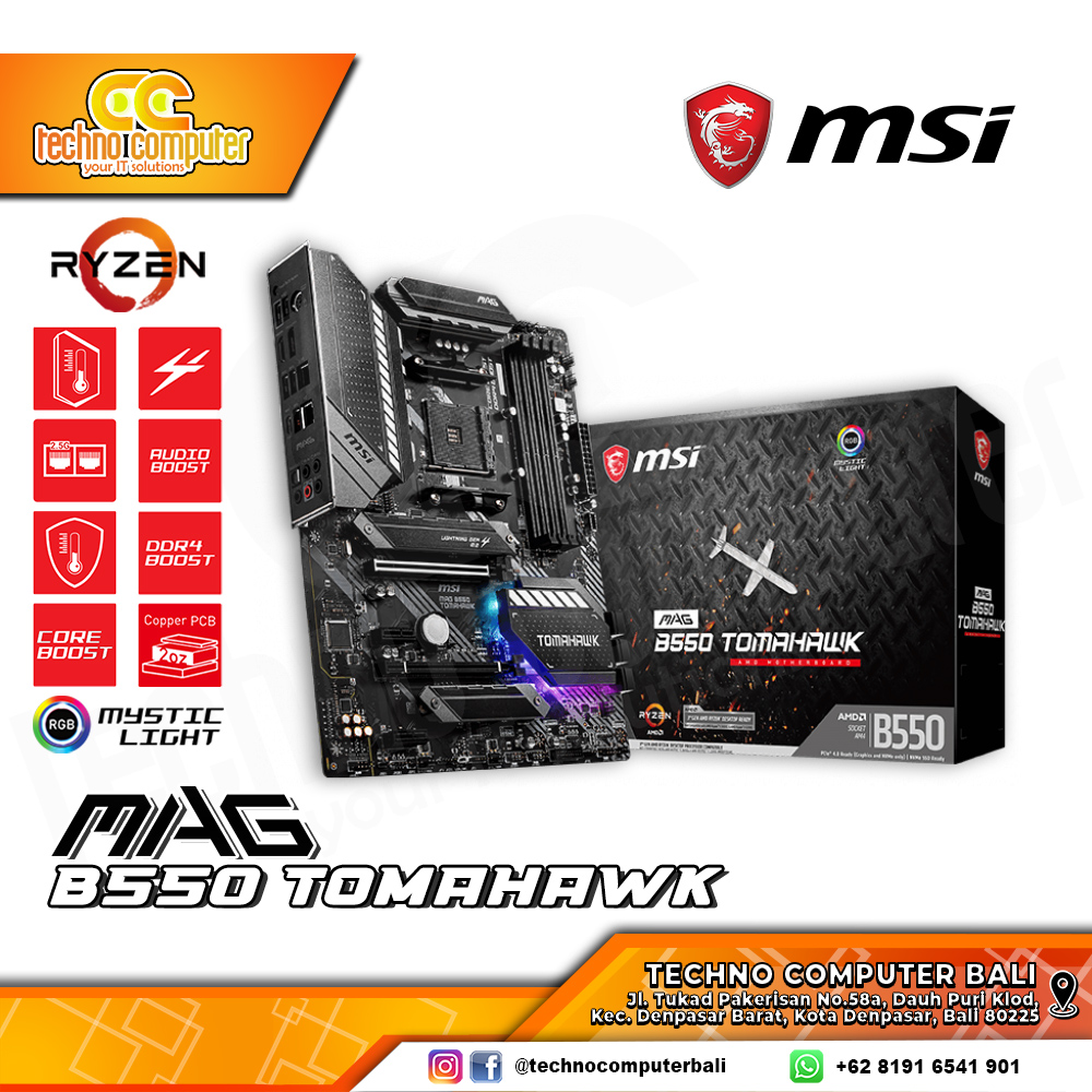 MSI MAG B550 TOMAHAWK - ATX, AM4, B550, DDR4