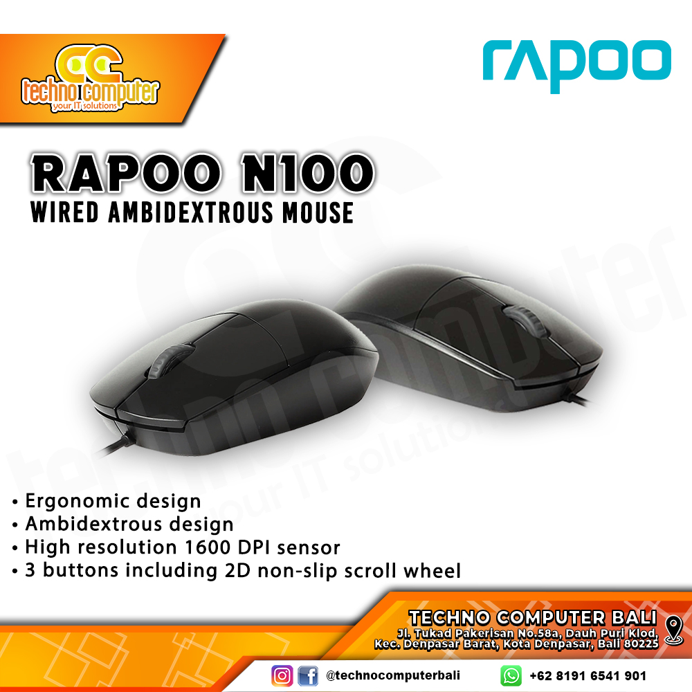 RAPOO N100 - Office Mouse