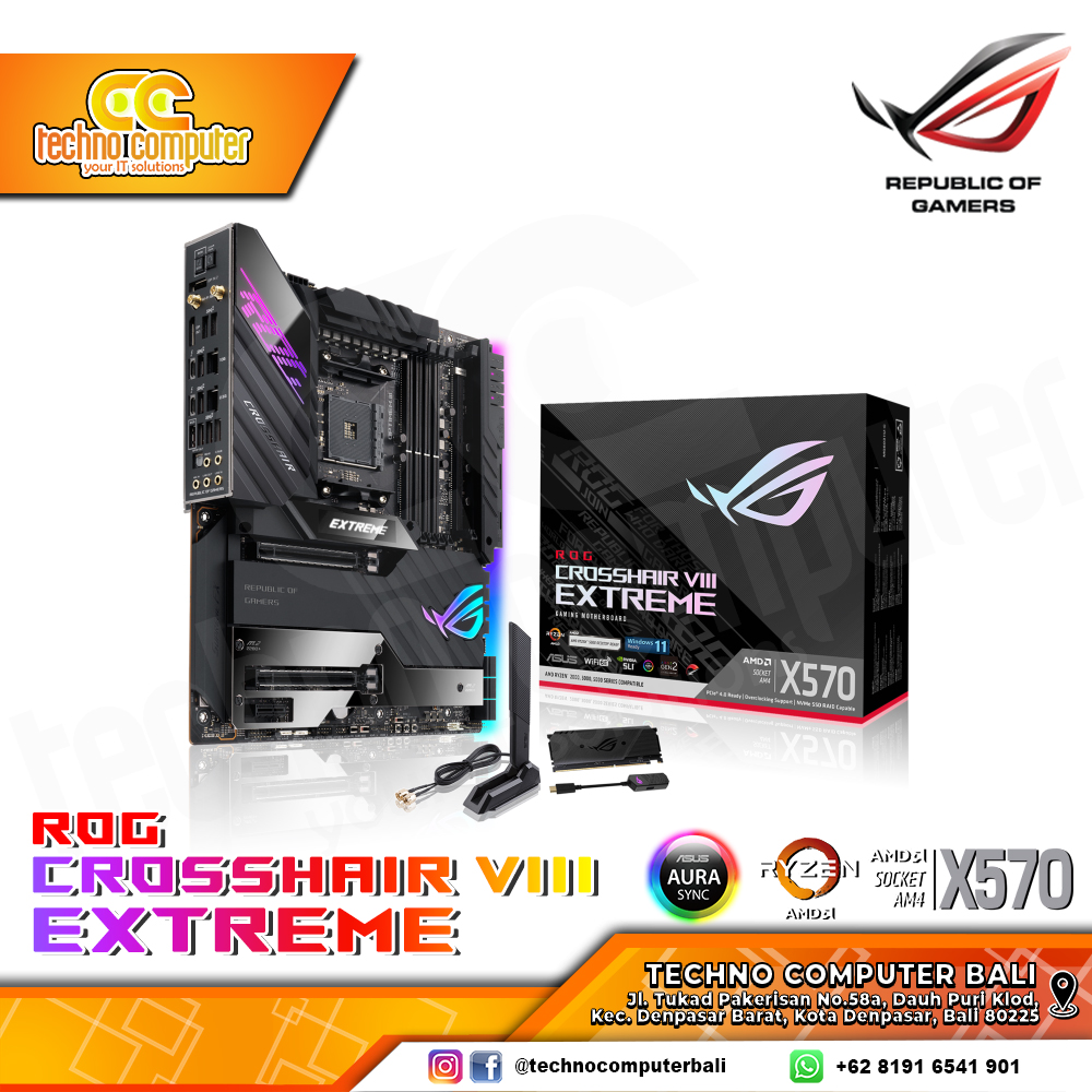 ASUS ROG CROSSHAIR VIII EXTREME - E-ATX, AM4, X570, DDR4