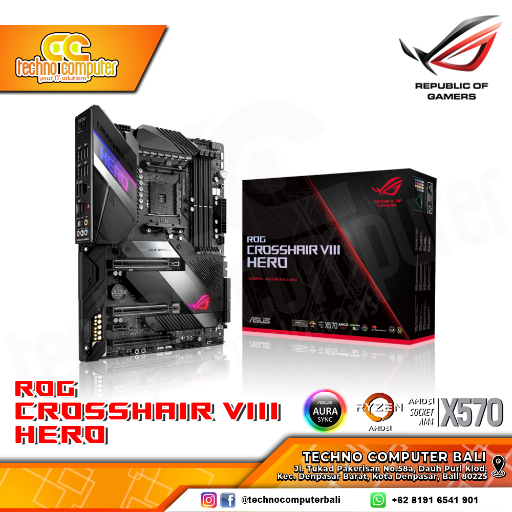 ASUS ROG CROSSHAIR VIII HERO - ATX, AM4, X570, DDR4