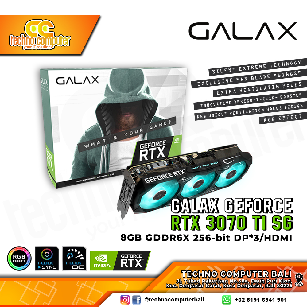 GALAX NVIDIA GeForce RTX 3070 Ti SG (1 Click-OC) 8GB GDDR6X