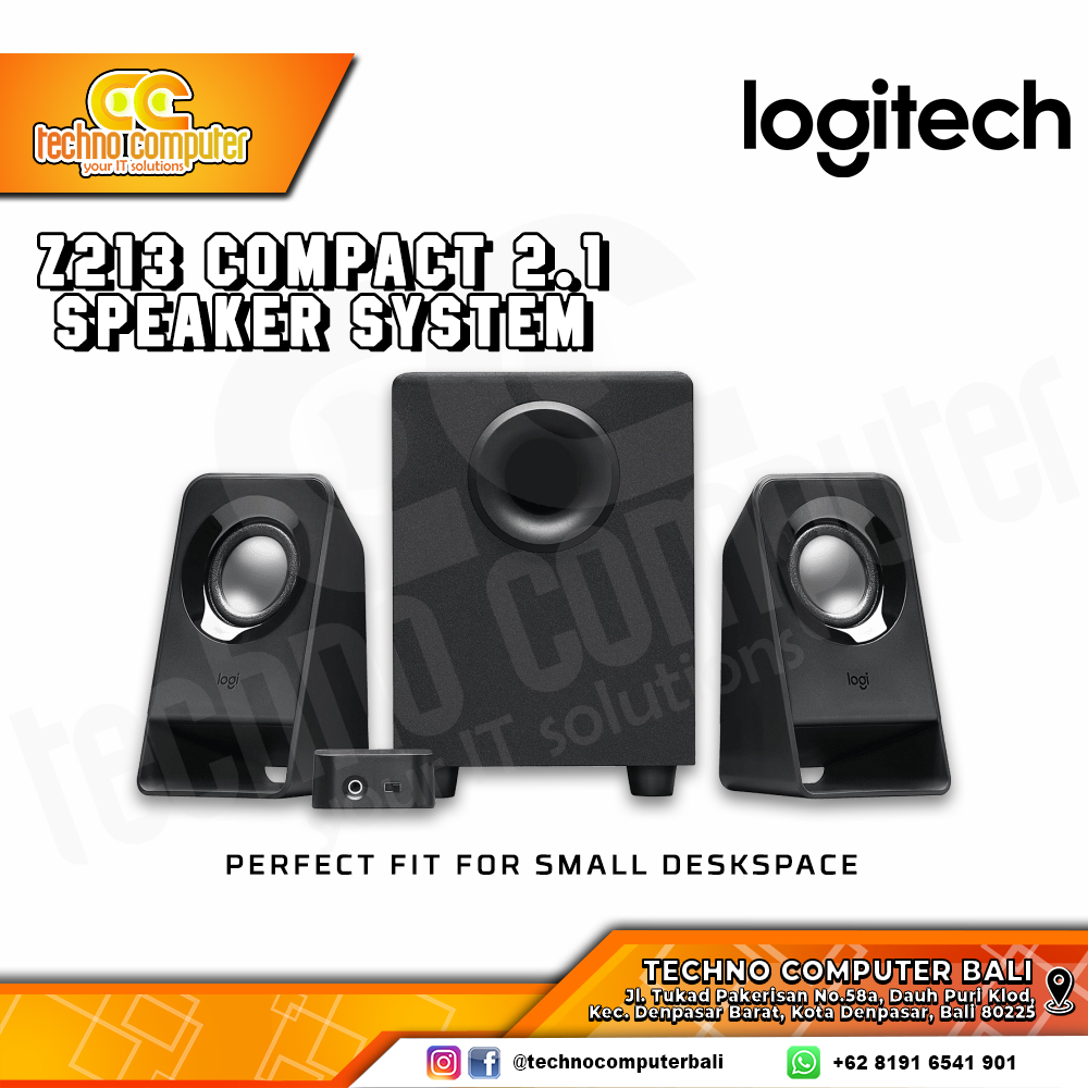 SPEAKER LOGITECH Z213 COMPACT 2.1 CONTROL POD SPEAKER SYSTEM