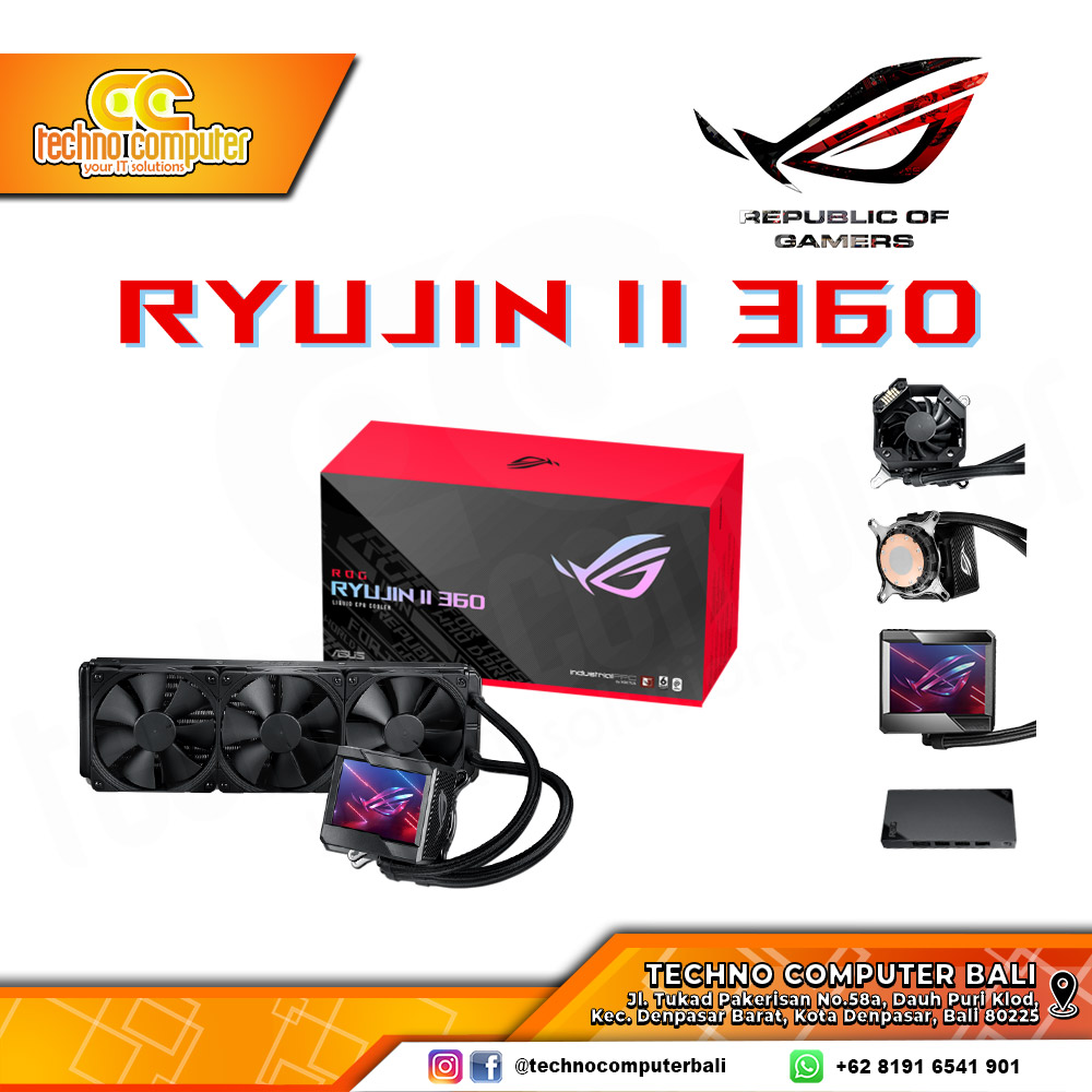ASUS ROG RYUJIN II 360 with 3.5inch LCD Display - CPU Cooler - 360mm AIO Liquid Cooler