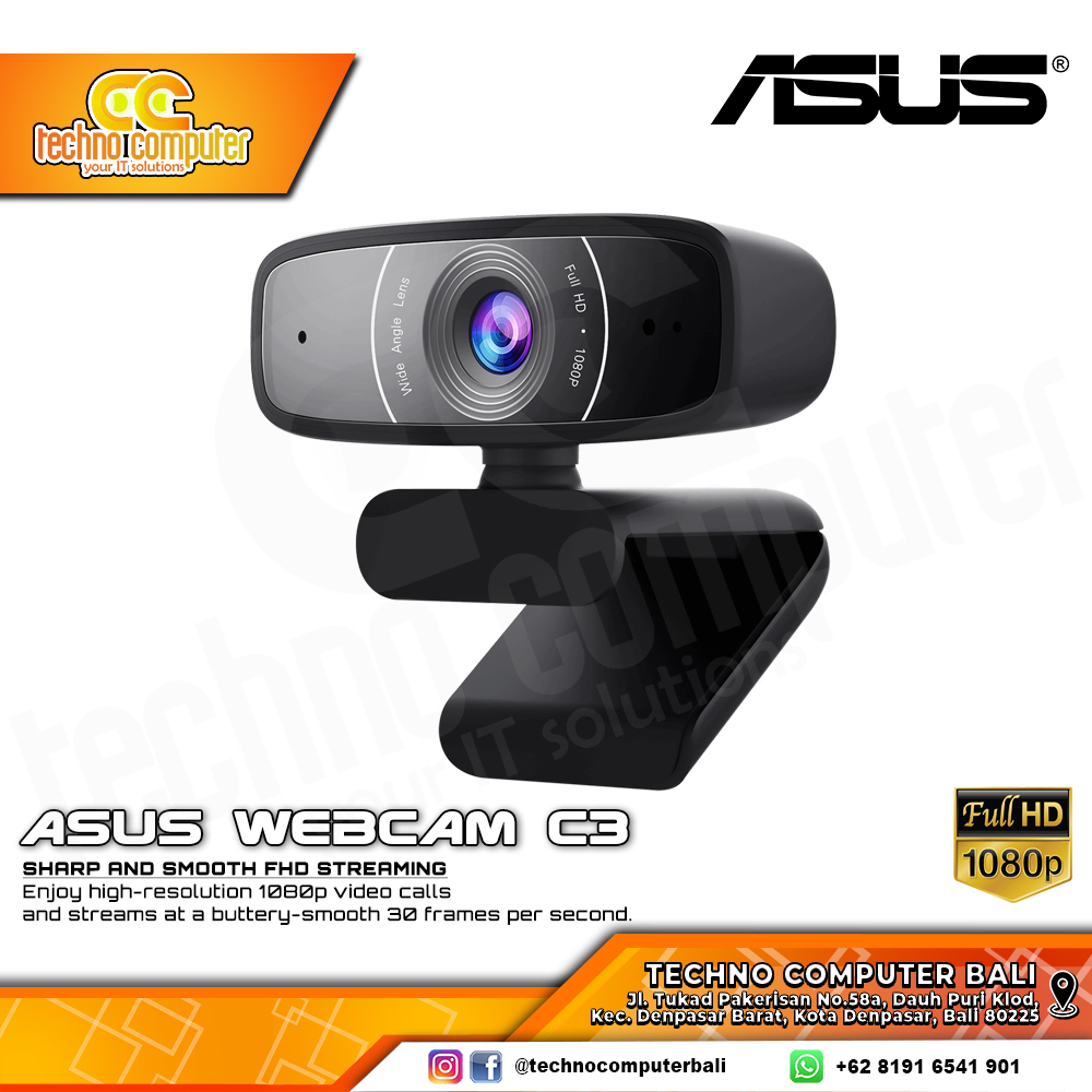 ASUS Webcam C3 - Full HD 1080p 30Fps Webcam