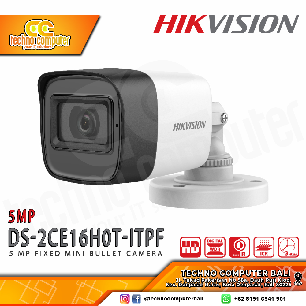 HIKVISION DS-2CE16H0T-ITPF 5MP OUTDOOR Camera CCTV