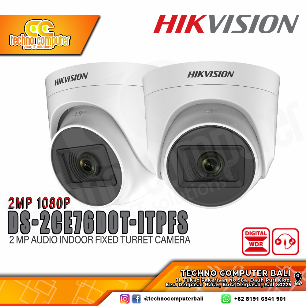 HIKVISION DS-2CE76D0T-ITPFS 2MP 1080P INDOOR Camera CCTV
