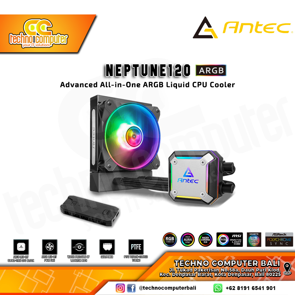 ANTEC NEPTUNE 120 ARGB - CPU Cooler - 120mm AIO Liquid Cooler