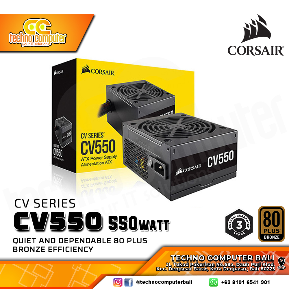 CORSAIR CV550 550Watt 80+ Bronze - Non Modular