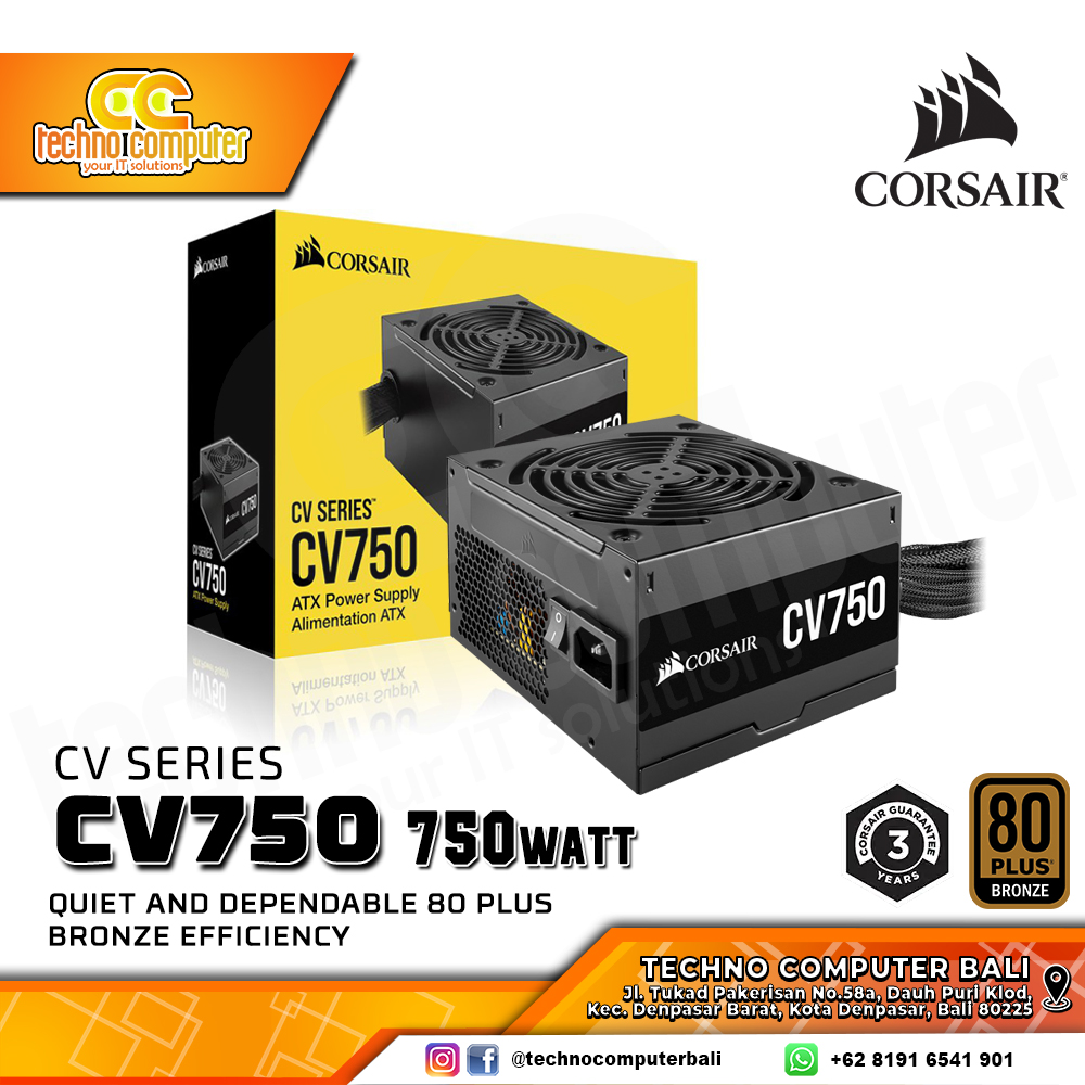 CORSAIR CV750 750Watt 80+ Bronze - Non Modular