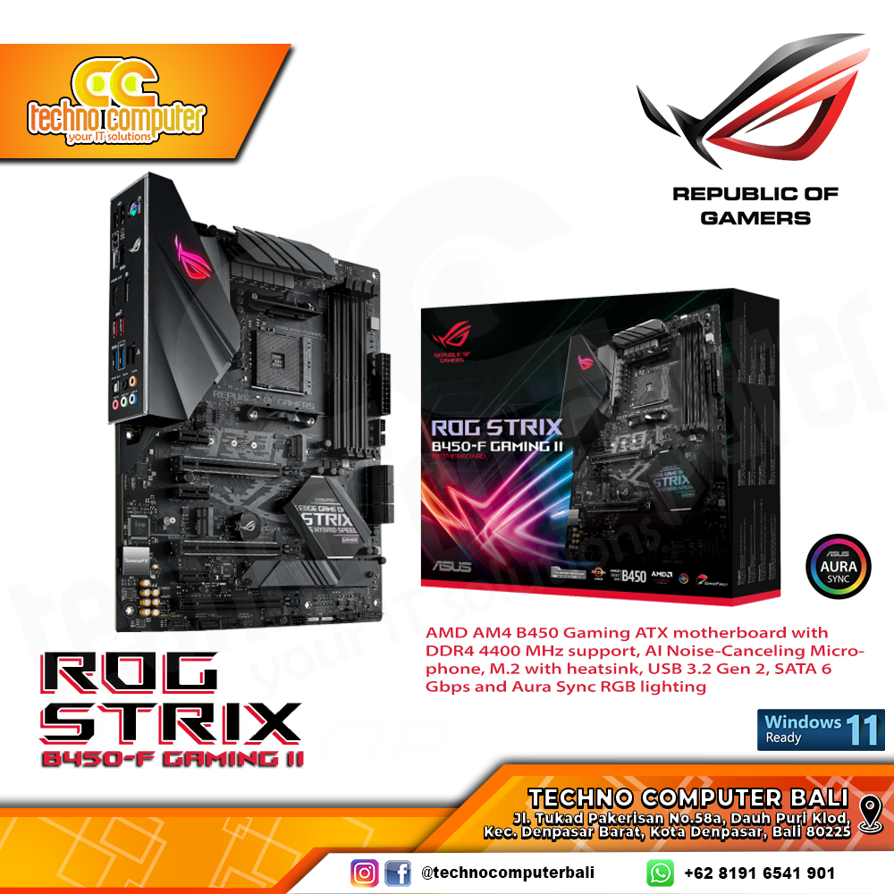 ASUS ROG STRIX B450-F GAMING II - ATX, AM4, B450, DDR4 