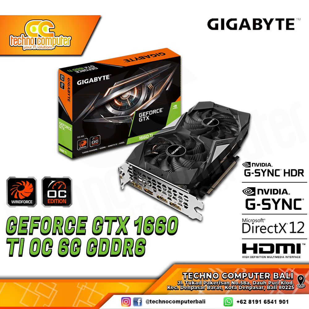 GIGABYTE NVIDIA GeForce GTX 1660 Ti OC 6GB GDDR6