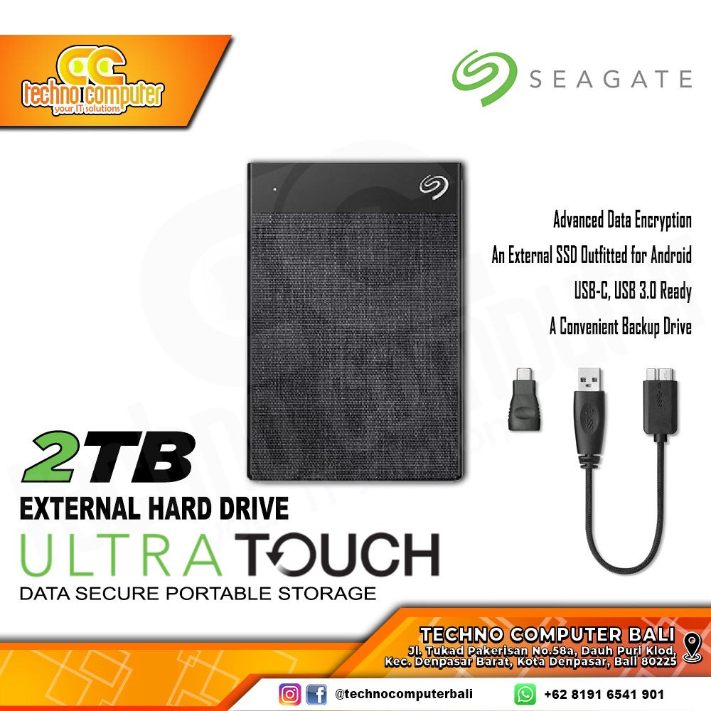 HDD EXTERNAL 2.5 inch SEAGATE ULTRA TOUCH 2TB - BLACK
