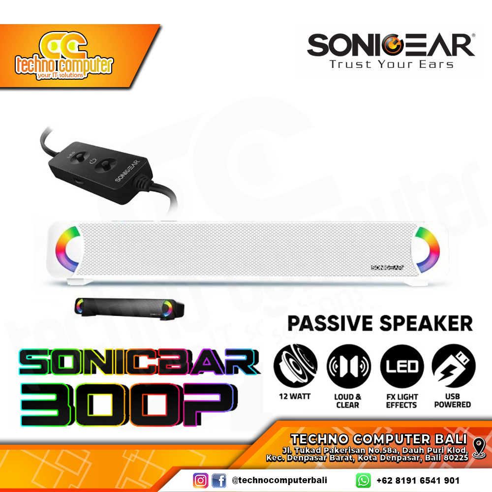 SPEAKER SONICGEAR SONICBAR 300P - WHITE