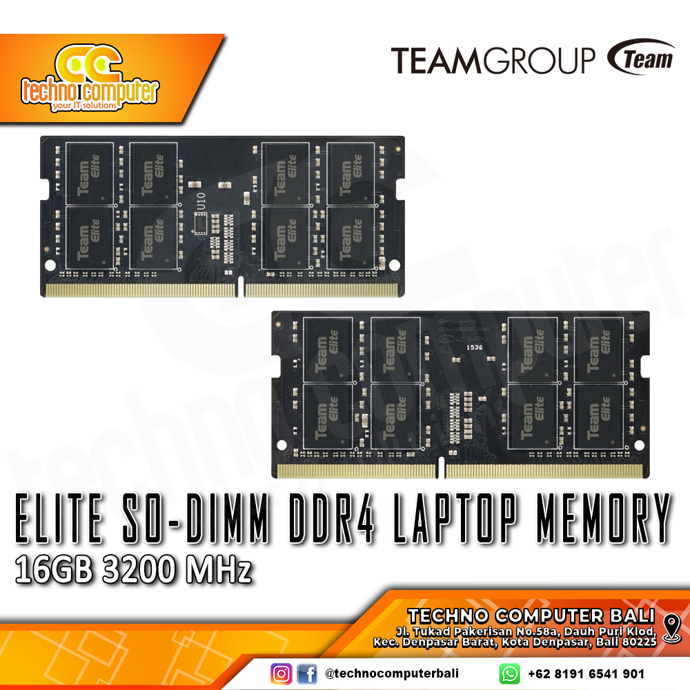 SODIMM DDR4 TEAM ELITE 16GB (1x16GB) Single 3200Mhz