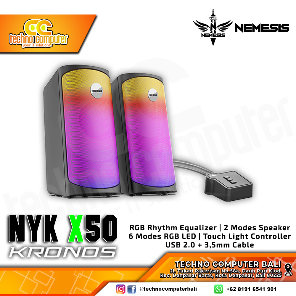 SPEAKER NYK NEMESIS X50 Kronos RGB - Stereo Gaming Speaker with RGB