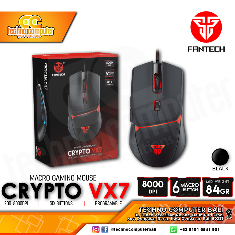 FANTECH CRYPTO VX7 RGB Black - Gaming Mouse