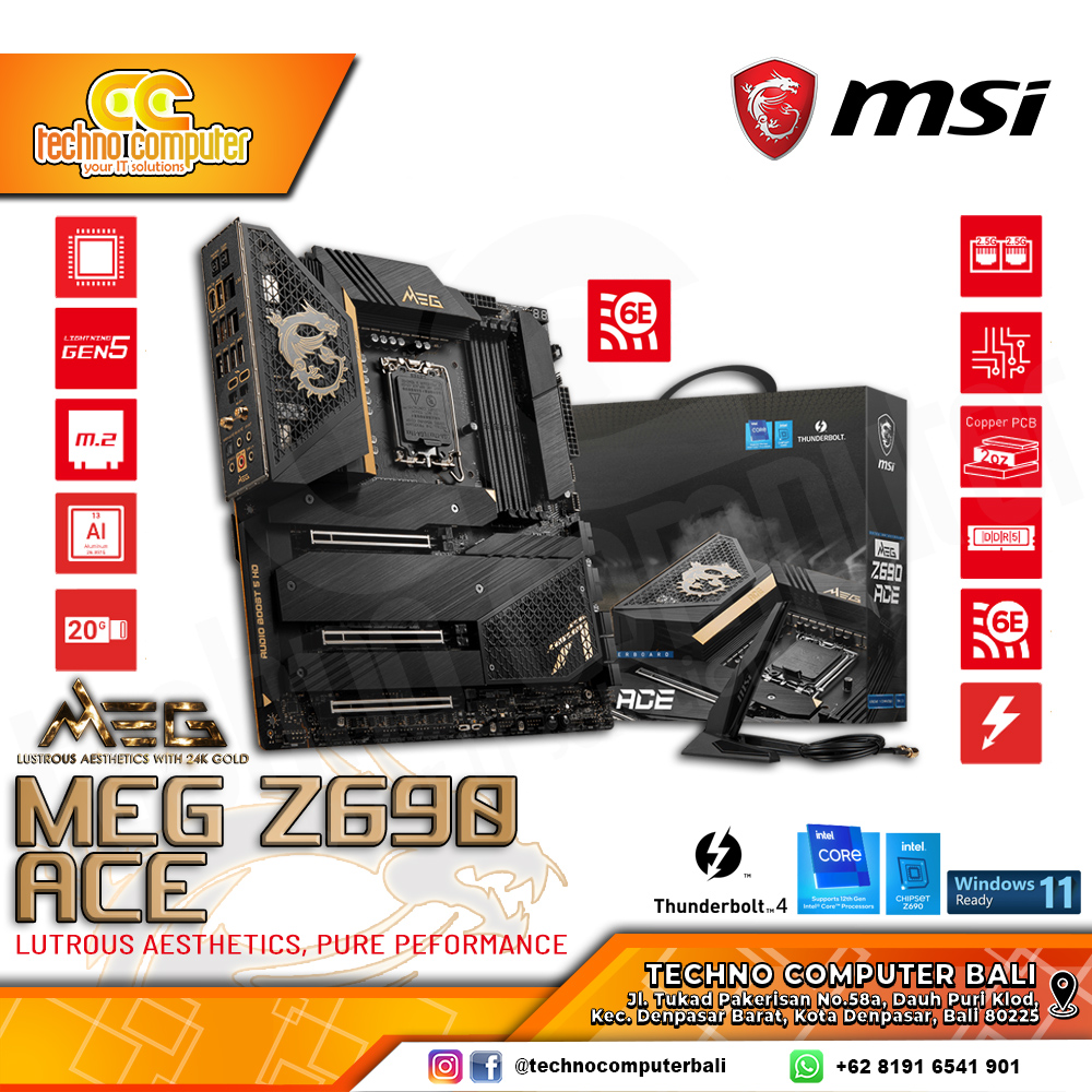 MSI MEG Z690 ACE - E-ATX, LGA1700, Z690, DDR5 (BELUM ADA DI TOKPED)