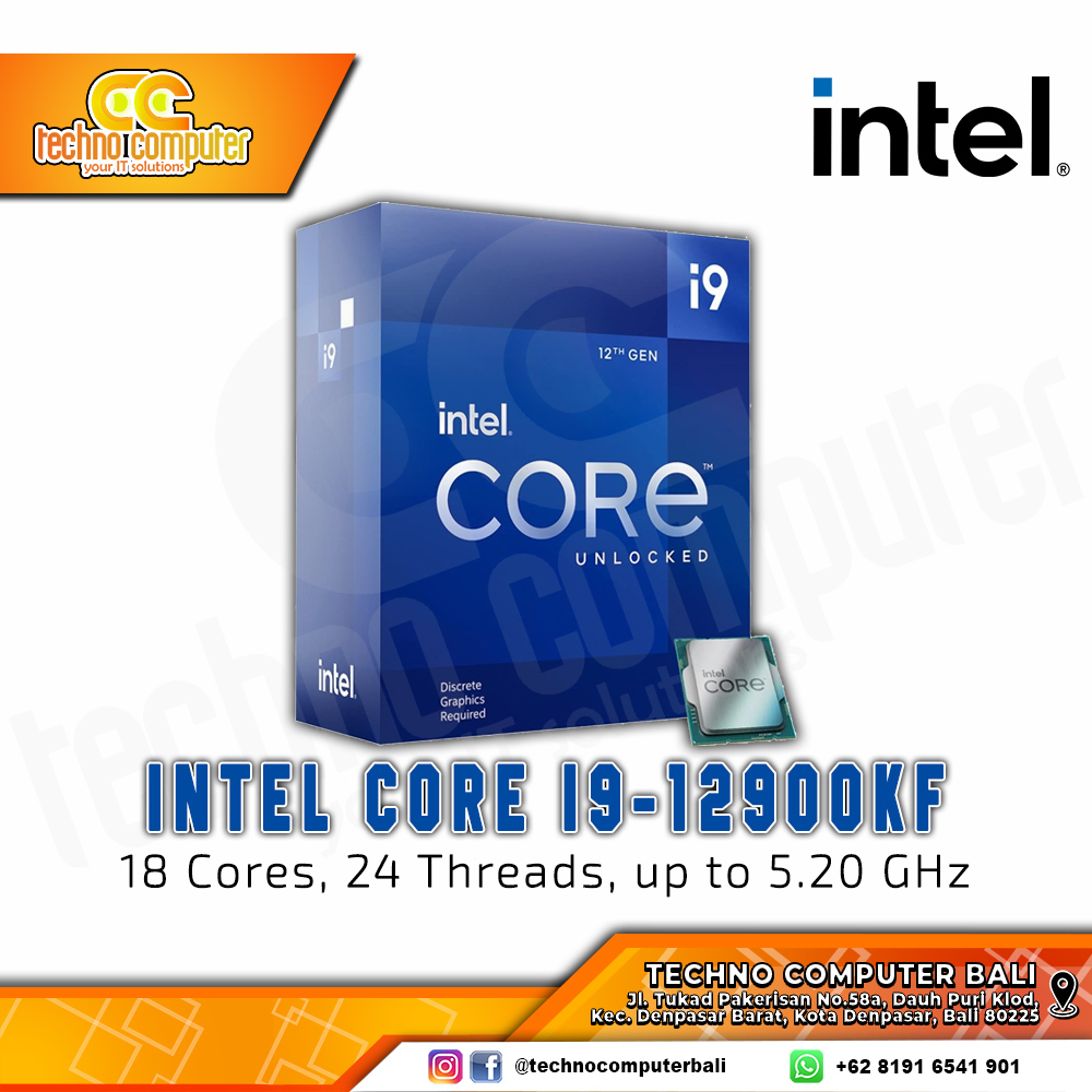 PROCESSOR INTEL CORE I9-12900KF - 16 Cores 24 Threads Up to 5.2GHz - Socket LGA1700