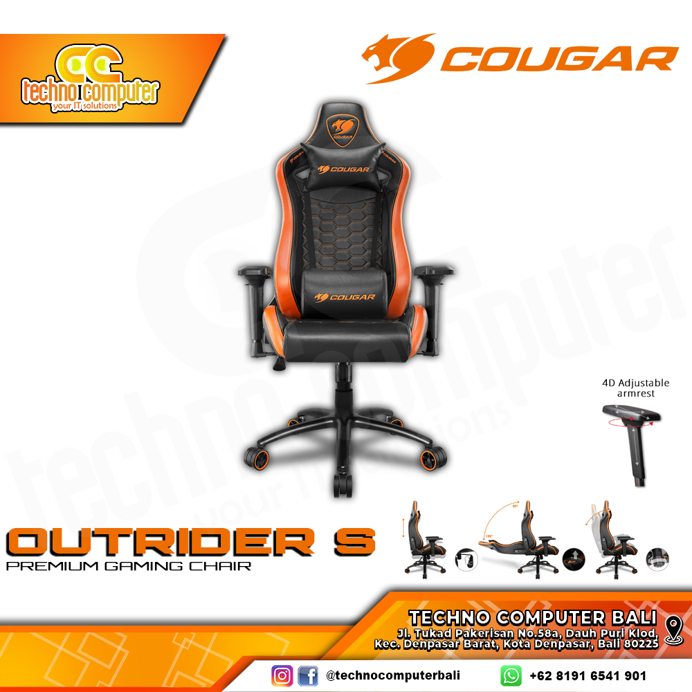 KURSI GAMING COUGAR OUTRIDER S GAMING CHAIR 4D Armrest - OUTRIDER S