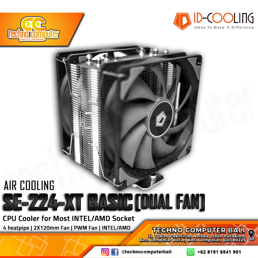 ID-COOLING SE-224-XT BASIC - CPU Cooler - 120mm Air Cooler
