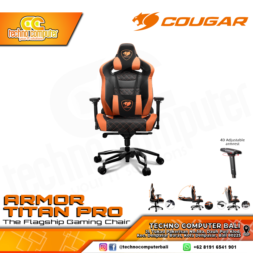 KURSI GAMING COUGAR ARMOR TITAN PRO GAMING CHAIR 4D Armrest - ARMOR TITAN PRO