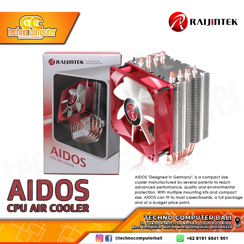 RAIJINTEK AIDOS - CPU Cooler - 92mm Air Cooler