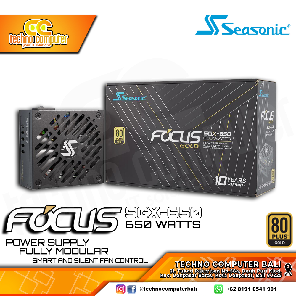 SEASONIC FOCUS SGX-650 SFX 650W 80+ Gold - Full Modular