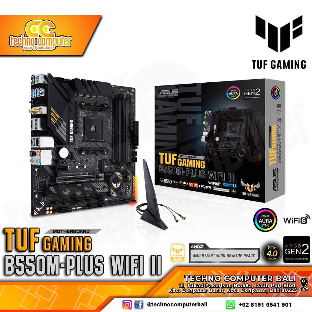 ASUS TUF GAMING B550M PLUS WIFI II - mATX, AM4, B550, DDR4
