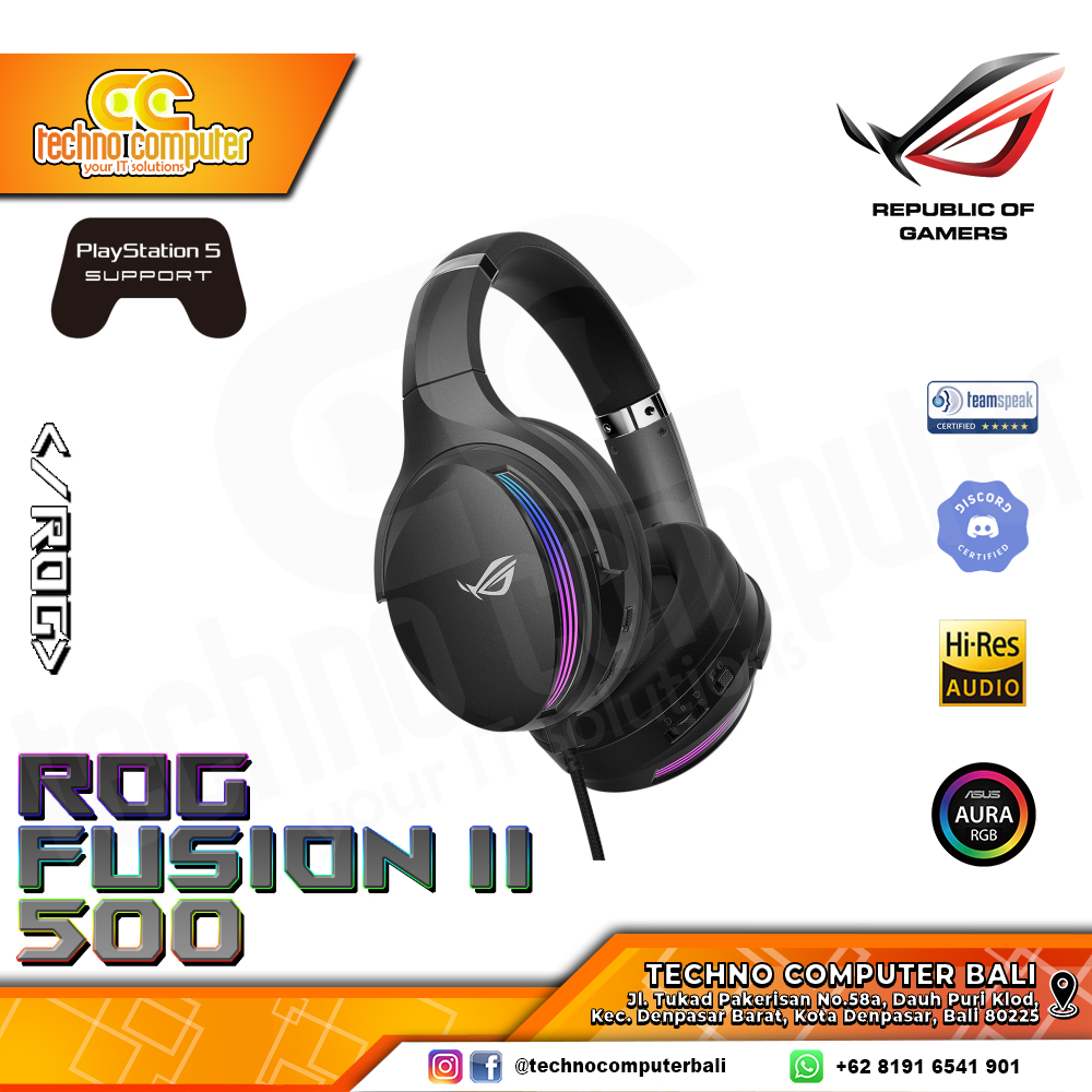 HEADSET ASUS ROG Fusion II 500 7.1 RGB - Gaming Headset