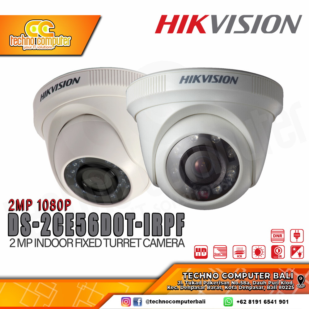 HIKVISION DS-2CE56D0T-IRPF 2MP 1080P INDOOR Camera CCTV