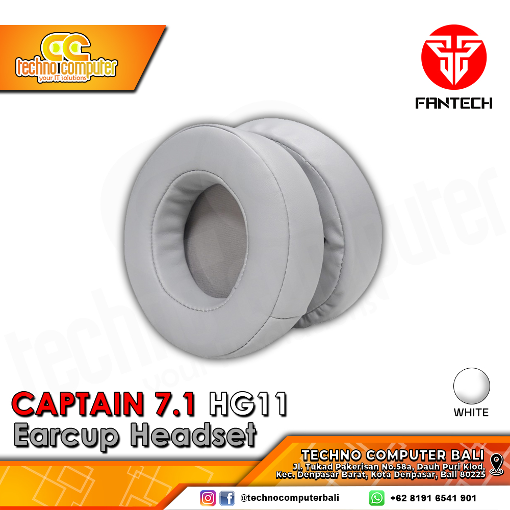 EARCUP HEADSET GAMING FANTECH For HG11 - WHITE