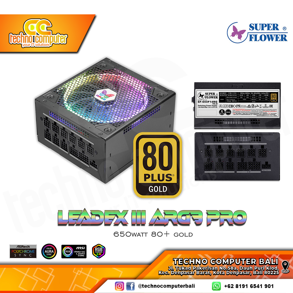 SUPER FLOWER Leadex III Gold ARGB PRO 650W 80+ Gold - Full Modular