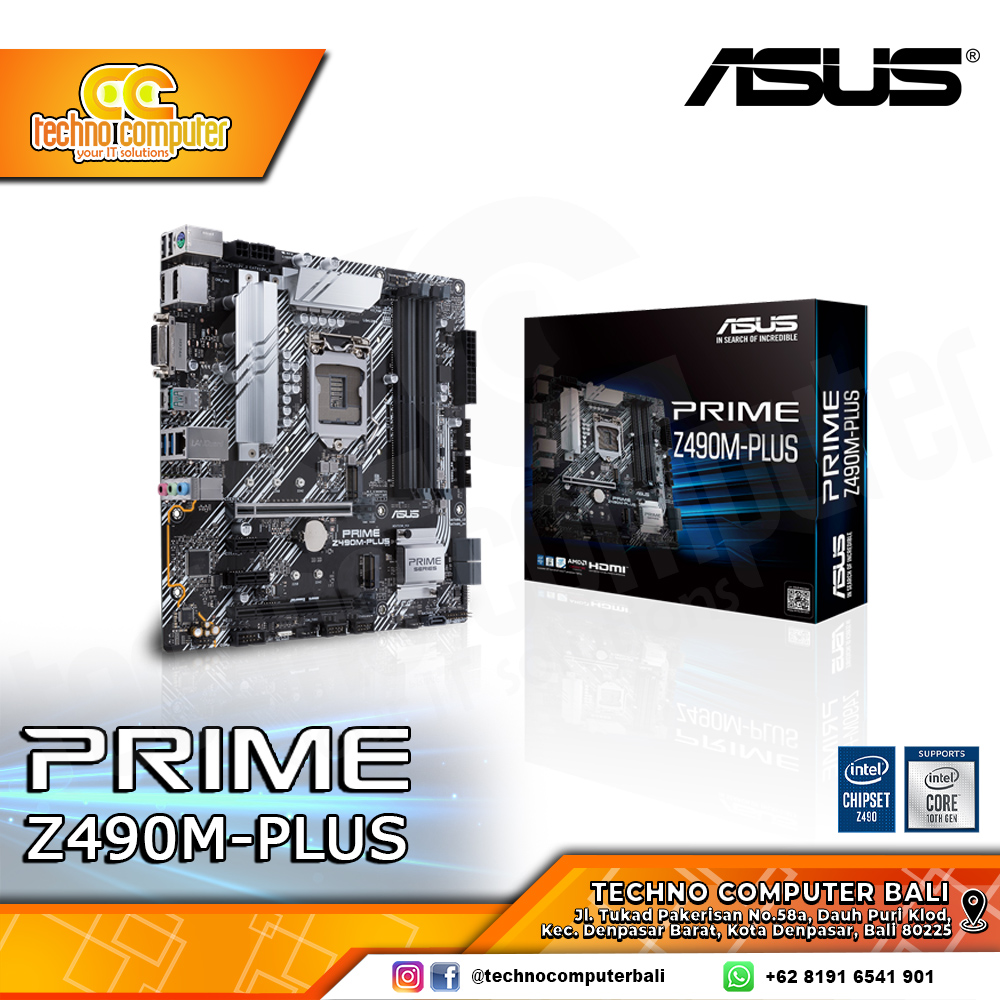 ASUS PRIME Z490M-PLUS - mATX, LGA1200, Z490, DDR4